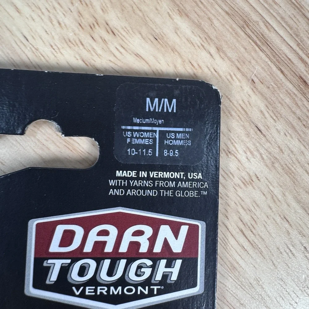 Darn Tough 1039 White Mens M 8-9.5 No Show Tab Merino Wool Running Socks